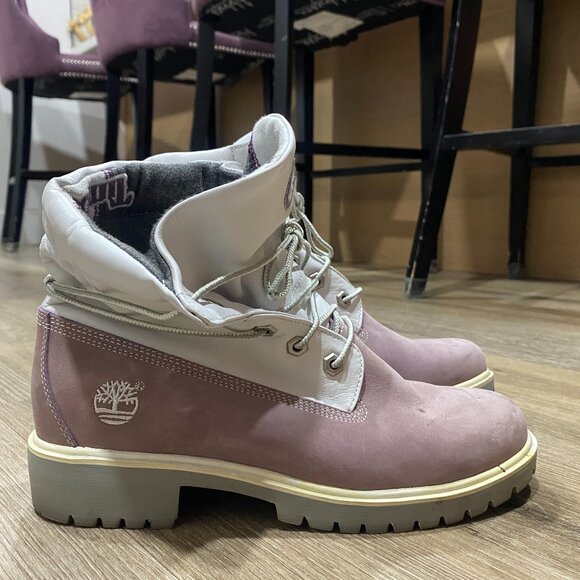 Women’s Timberland Roll-Top Boots – Mauve / Gray - Picture 1 of 9